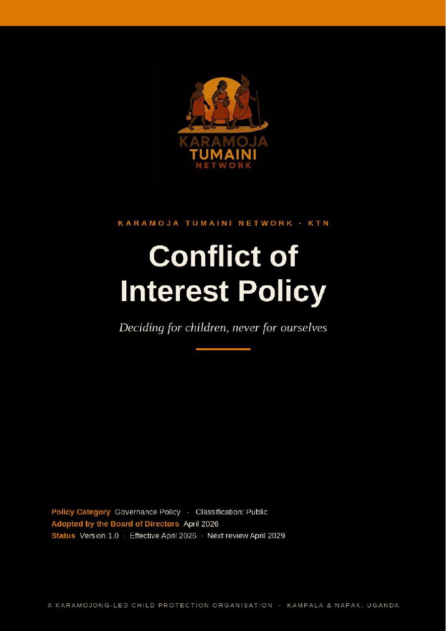 First page of Conflict of Interest Policy