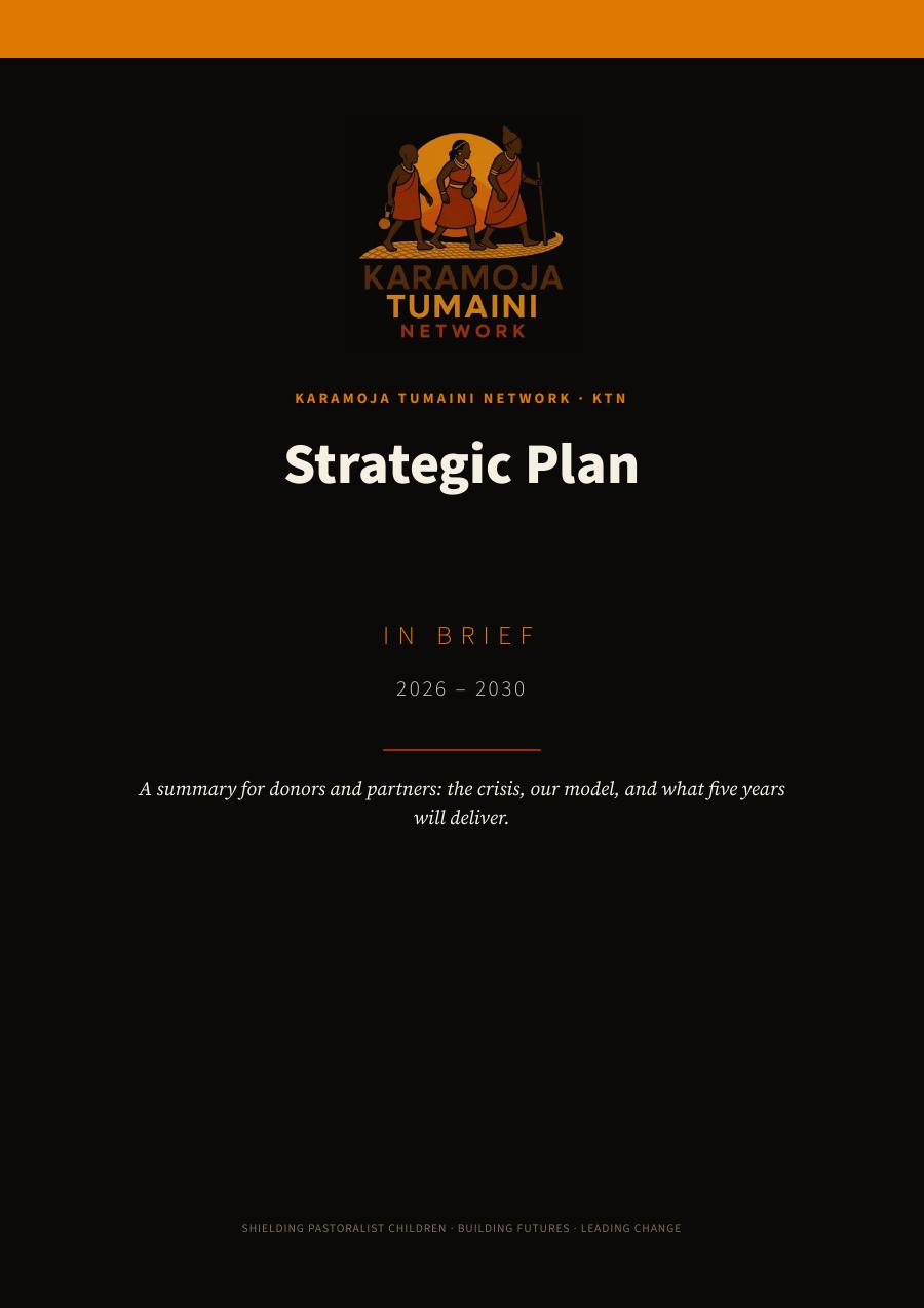 First page of Strategic Plan Summary