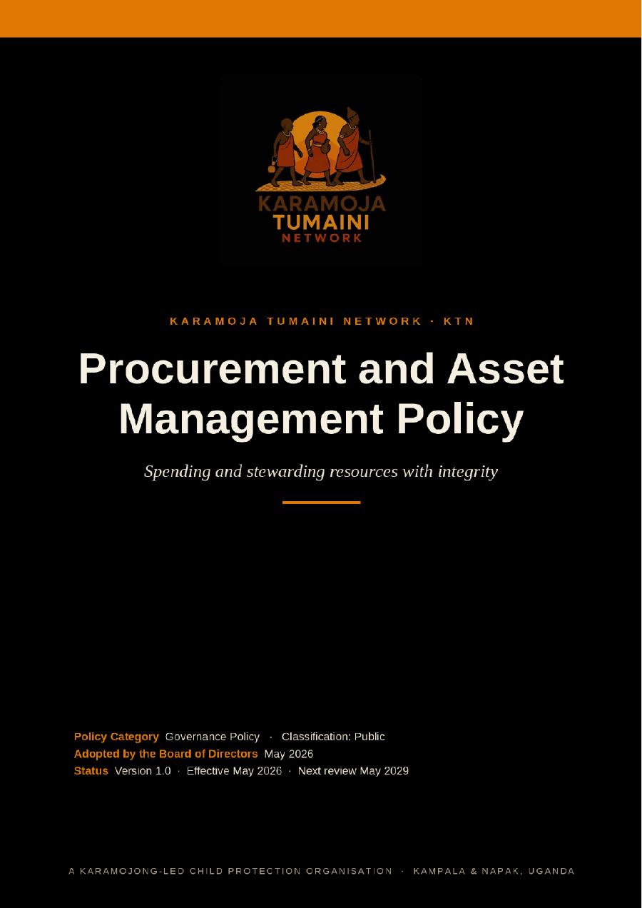 First page of Procurement & Asset Management Policy